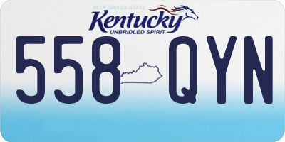 KY license plate 558QYN