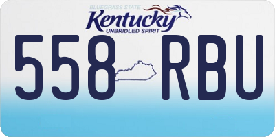 KY license plate 558RBU