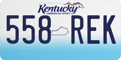 KY license plate 558REK