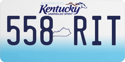 KY license plate 558RIT