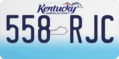 KY license plate 558RJC
