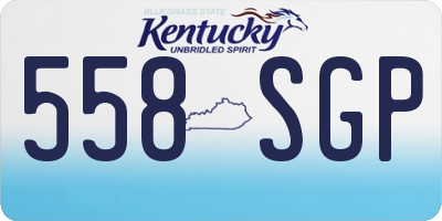 KY license plate 558SGP