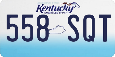 KY license plate 558SQT