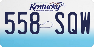 KY license plate 558SQW