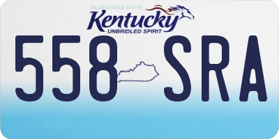 KY license plate 558SRA