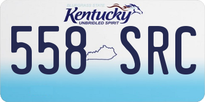 KY license plate 558SRC