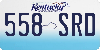 KY license plate 558SRD
