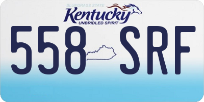 KY license plate 558SRF