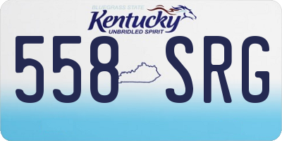 KY license plate 558SRG