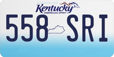 KY license plate 558SRI