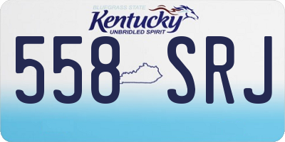 KY license plate 558SRJ