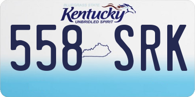 KY license plate 558SRK
