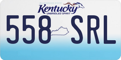 KY license plate 558SRL