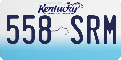 KY license plate 558SRM
