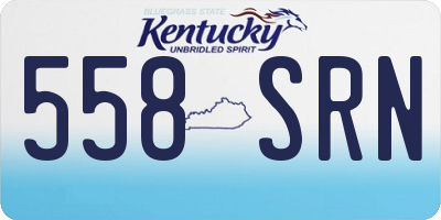 KY license plate 558SRN