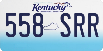 KY license plate 558SRR