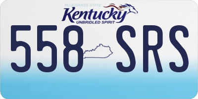 KY license plate 558SRS