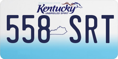 KY license plate 558SRT