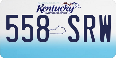 KY license plate 558SRW