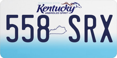 KY license plate 558SRX