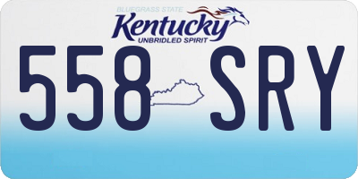 KY license plate 558SRY