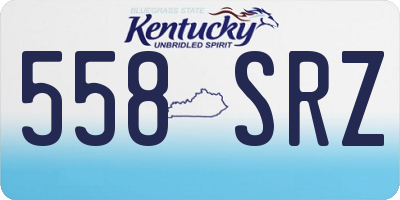 KY license plate 558SRZ
