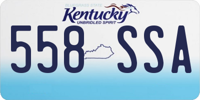 KY license plate 558SSA
