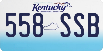 KY license plate 558SSB