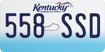 KY license plate 558SSD