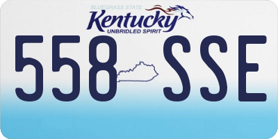 KY license plate 558SSE
