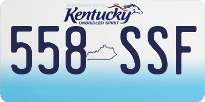 KY license plate 558SSF