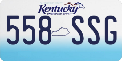 KY license plate 558SSG