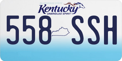 KY license plate 558SSH