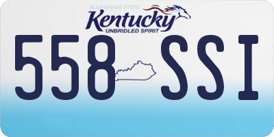 KY license plate 558SSI