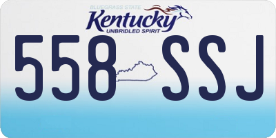 KY license plate 558SSJ