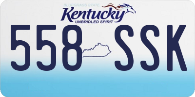 KY license plate 558SSK