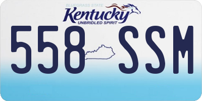 KY license plate 558SSM