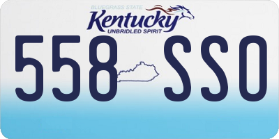 KY license plate 558SSO