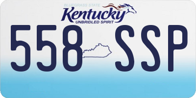 KY license plate 558SSP