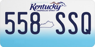 KY license plate 558SSQ