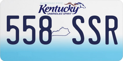 KY license plate 558SSR