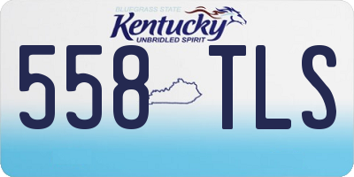 KY license plate 558TLS