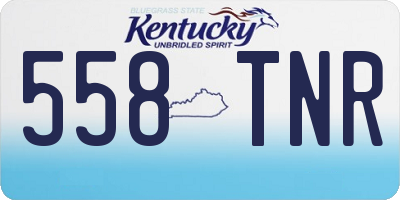 KY license plate 558TNR