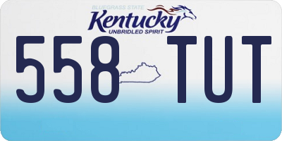 KY license plate 558TUT