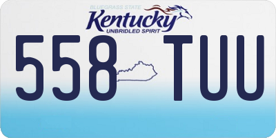 KY license plate 558TUU