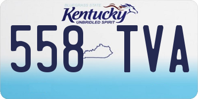 KY license plate 558TVA