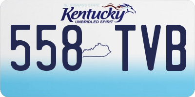 KY license plate 558TVB