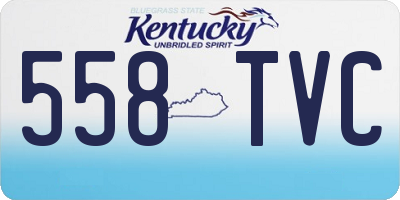 KY license plate 558TVC