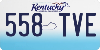 KY license plate 558TVE