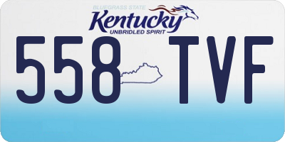 KY license plate 558TVF